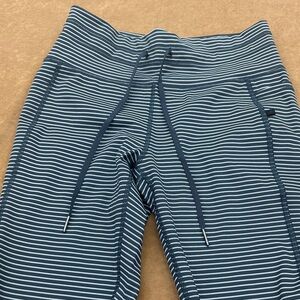 Halara Striped Green & White Athletic Leggings